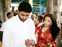 Aishwarya Rai Bachchan with husband Abhishek Bachchan wedding image