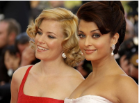 American actress Elizabeth Banks and Indian actress Aishwarya Rai